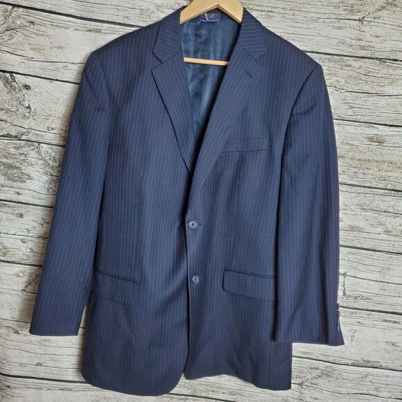 Tommy Hilfiger Navy Blue Two Button Blazer Size R44 - Picture 1 of 5